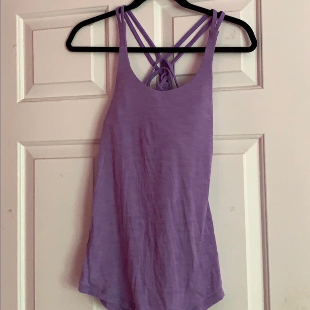 Lululemon purple tank with built in sports bra
